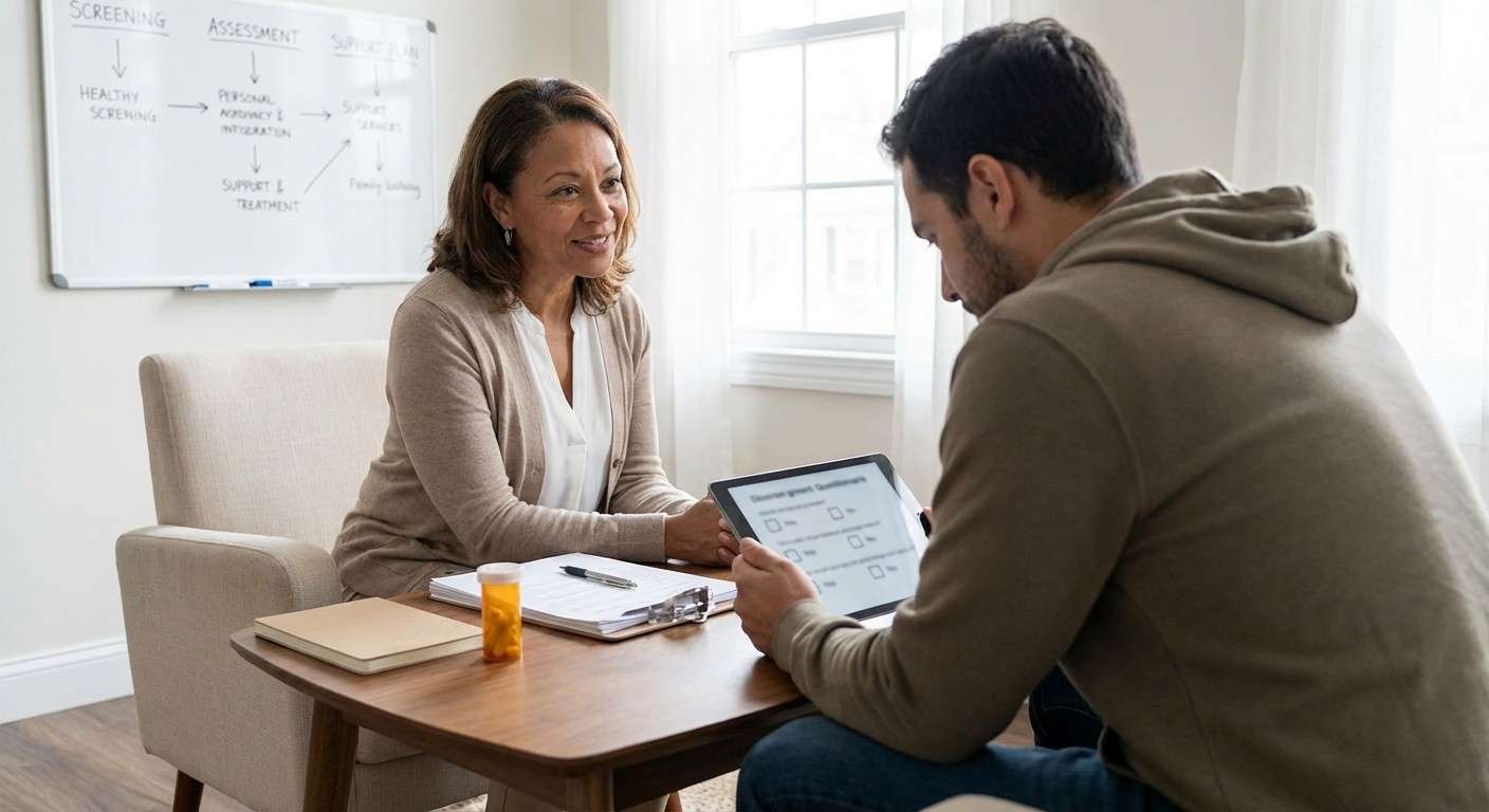 نموداری که طیف مصرف الکل از کم‌خطر تا پرخطر و وابسته را نشان می‌دهد.