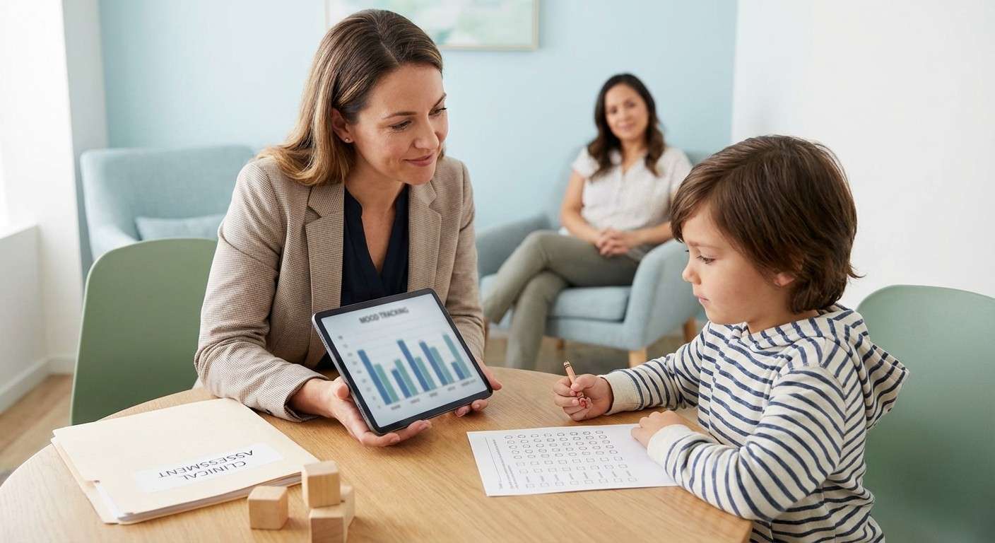 کودکی که در گوشه‌ای از کلاس تنها نشسته و علائم افسردگی در کودکان مانند انزوا را نشان می‌دهد.