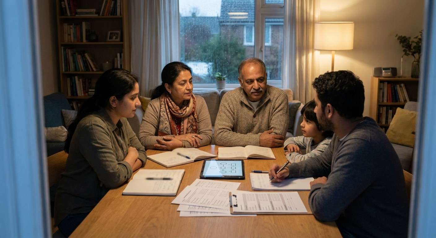 تصویری نمادین از یک خانه که از پنجره‌های آن نوری گرم و صمیمی به بیرون می‌تابد، نشان‌دهنده جو عاطفی سالم و فرهنگ حمایت‌گر در خانواده.