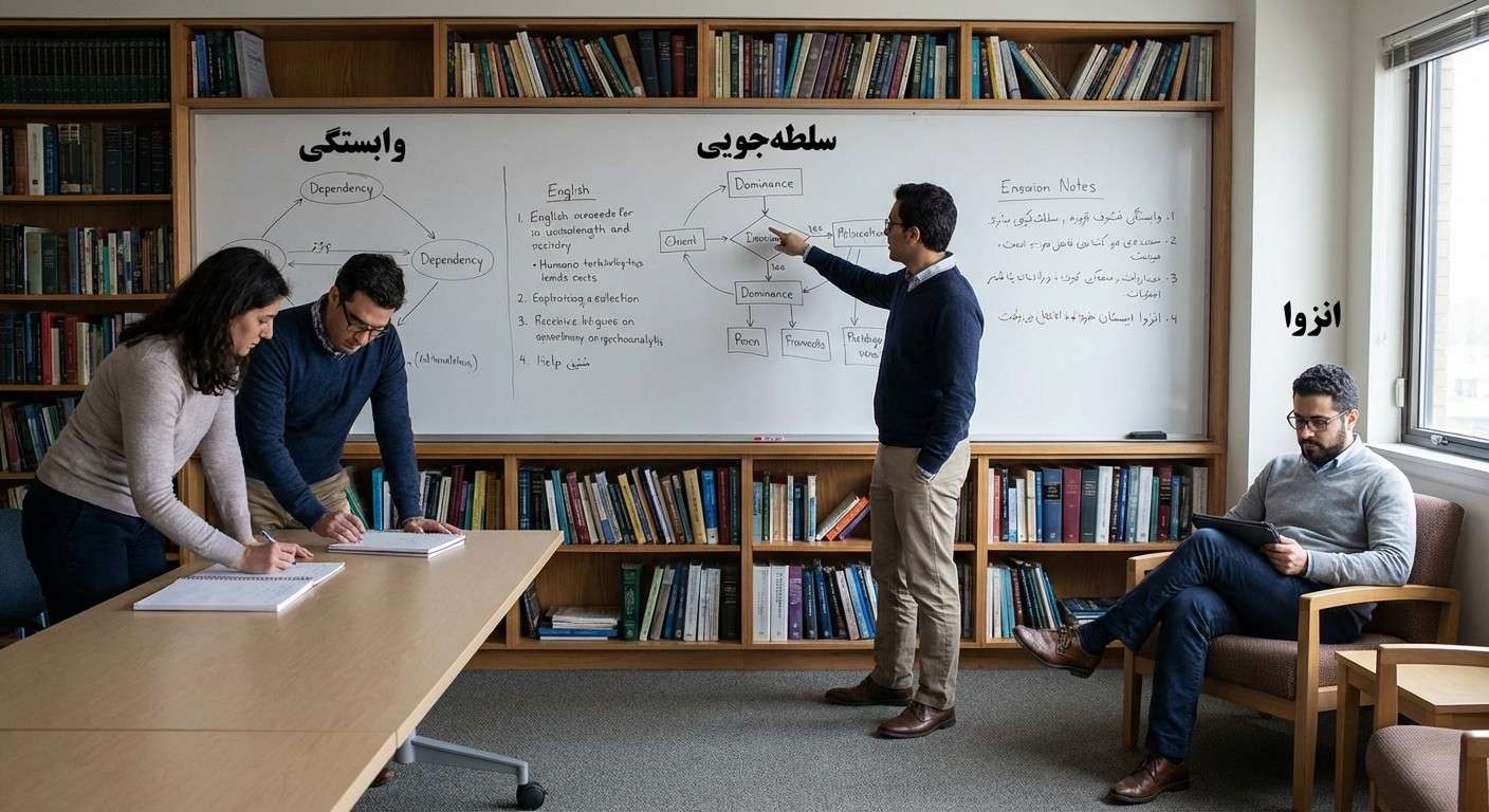 تصویری مفهومی که سه مسیر متفاوت برای فرار از اضطراب را نشان می‌دهد: وابستگی، سلطه‌جویی و انزوا.