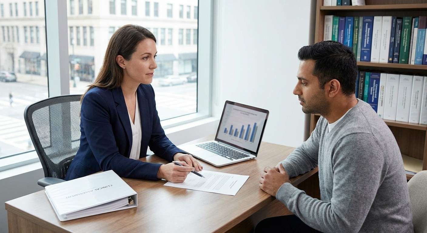 تصویر مفهومی آزمون MMPI که پیچیدگی ارزیابی شخصیت و آسیب‌شناسی روانی را نشان می‌دهد.