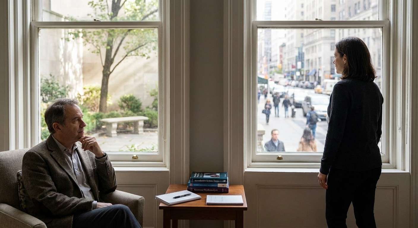 فردی که از یک پنجره به منظره‌ای کاملاً متفاوت از پنجره کناری نگاه می‌کند، نماد جهان‌های پدیدارشناختی متفاوت.