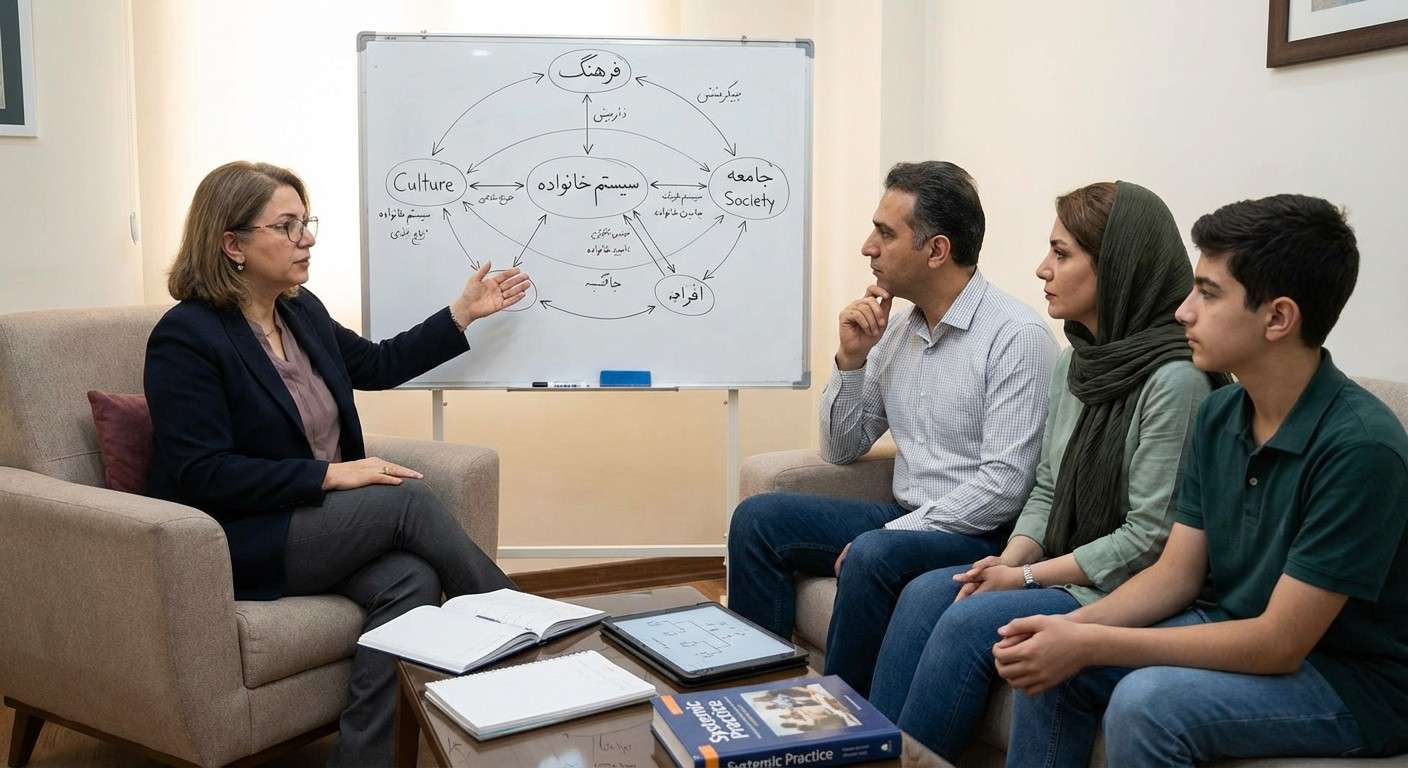 تصویری مفهومی از یک فرد که توسط نخ‌های نامرئی موقعیت، فرهنگ و جامعه کنترل می‌شود.