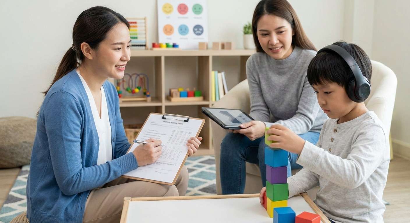 نموداری گرافیکی که نمرات T را در مقیاس‌های مختلف SRS-2 نشان می‌دهد و به تفسیر نتایج کمک می‌کند.