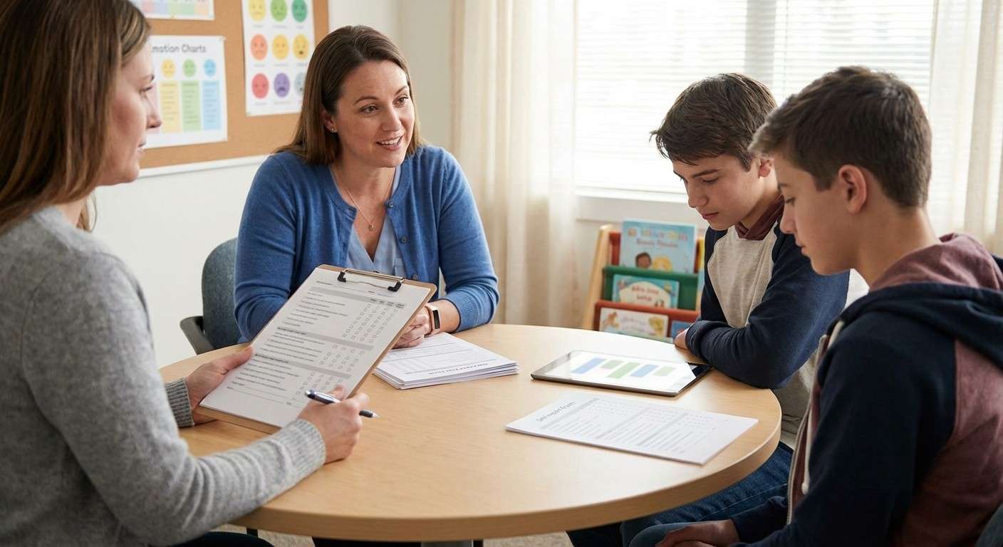 تصویری از یک الاکلنگ که در یک کفه آن بلوک‌هایی با نماد چالش (مانند ابر تیره) و در کفه دیگر بلوک‌هایی با نماد قوت (مانند خورشید) قرار دارند و الاکلنگ در حال تعادل است.