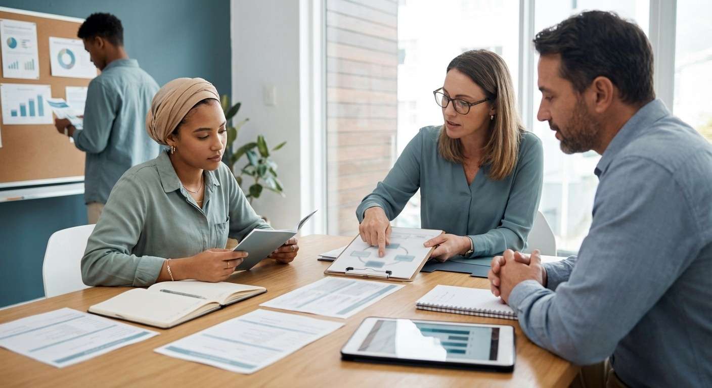 فردی که در یک دوراهی شغلی ایستاده و به مسیرهای مختلفی که با آزمون استرانگ مشخص شده‌اند نگاه می‌کند.