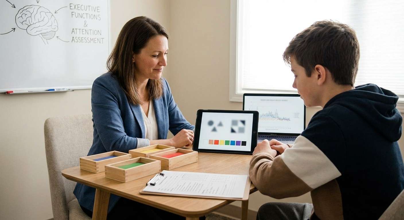 مفهوم آزمون استروپ: نمایش تداخل شناختی بین رنگ و کلمه برای سنجش بازداری پاسخ.