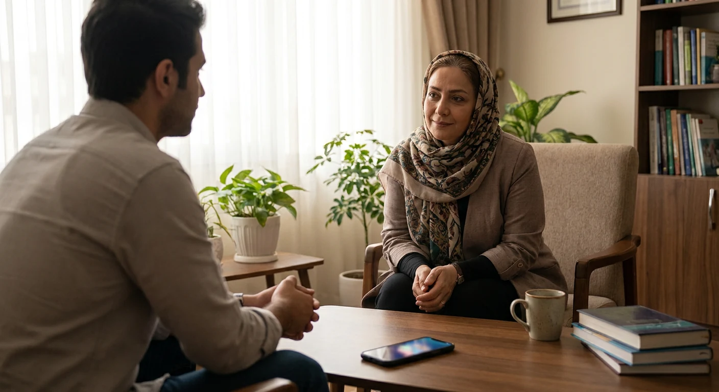 تصویرسازی مفهومی از مغز انسان که در تله‌ای از آیکون‌های نوتیفیکیشن و خطوط نورانی دیجیتال گرفتار شده است و نماد حواس‌پرتی دیجیتال است.