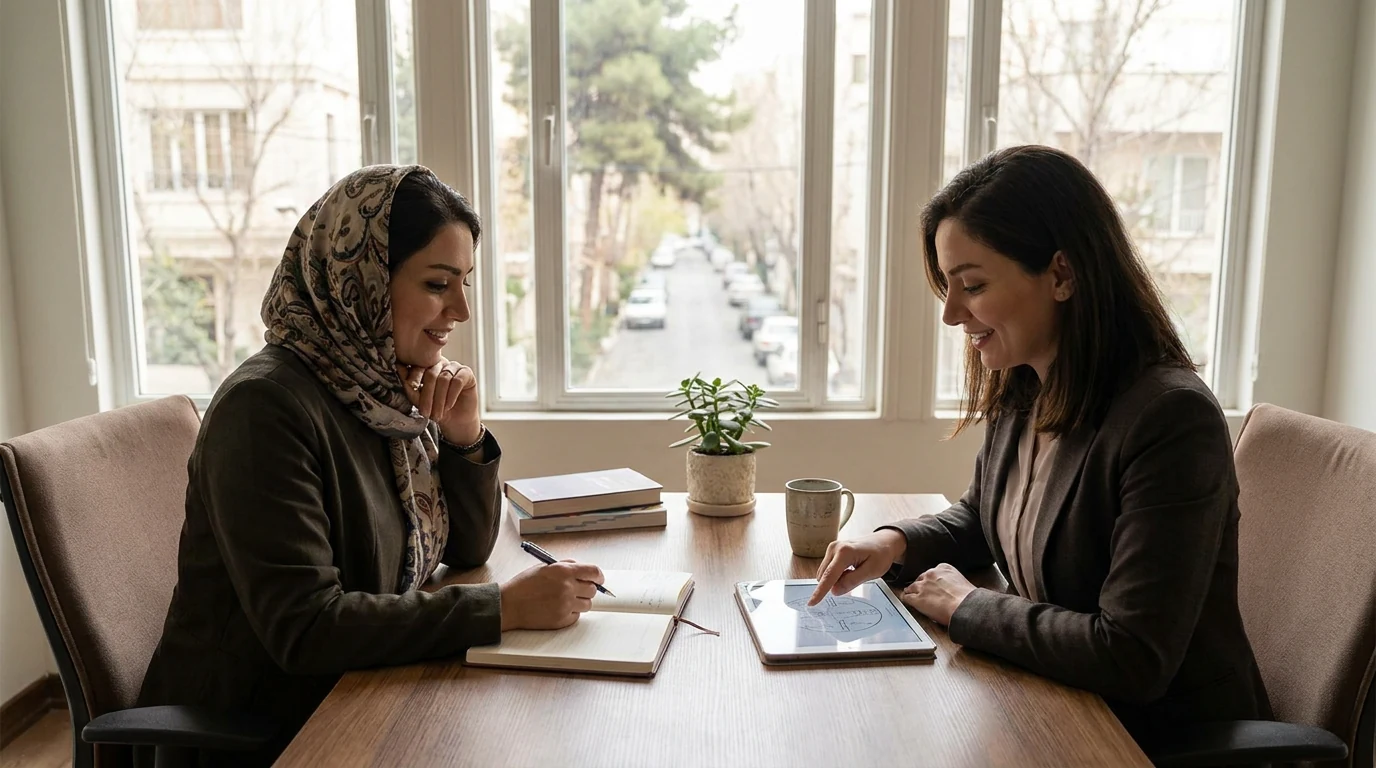 نمایی از طبیعت آرامشبخش، مانند یک جنگل سرسبز یا دریاچه آرام.