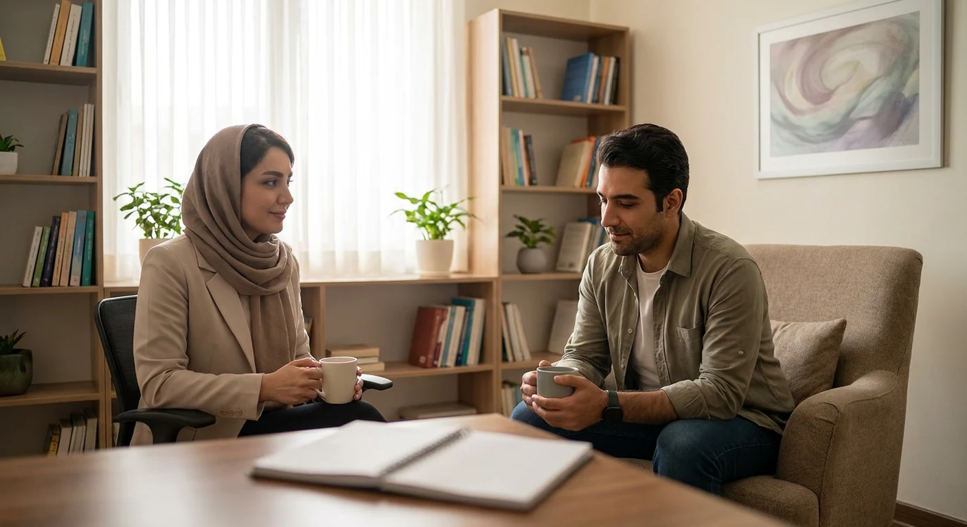 تصویرسازی مفهومی از جنگ درونی یک فرد مبتلا به ADHD، که در آن آشفتگی ذهنی، اضطراب و حساسیت به طرد شدن به صورت نمادین نمایش داده شده است.