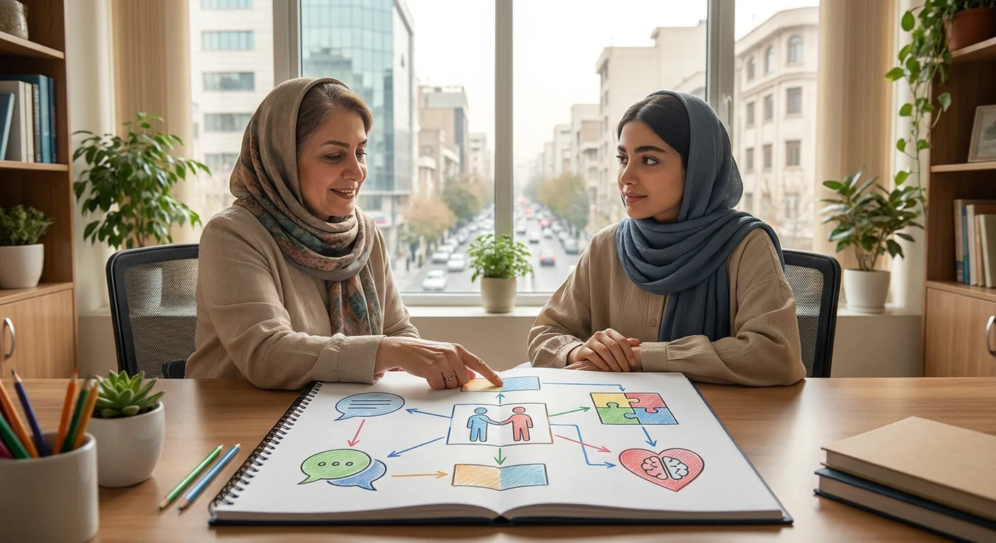 اینفوگرافیک مهارتهای نرم ضروری برای مدیریت مسیر شغلی مانند ارتباطات، حل مسئله و کار تیمی